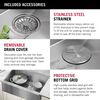 30&rdquo; Workstation Undermount&nbsp;Single Bowl&nbsp;16 Gauge Stainless Steel&nbsp;Farmhouse Apron Front Kitchen Sink&nbsp;with&nbsp;WorkFlow&trade; Ledge and Accessories